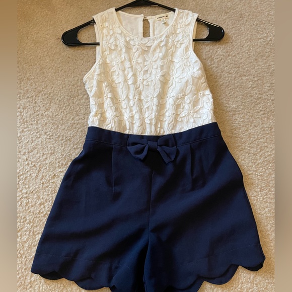 Navy/white romper - Picture 1 of 4
